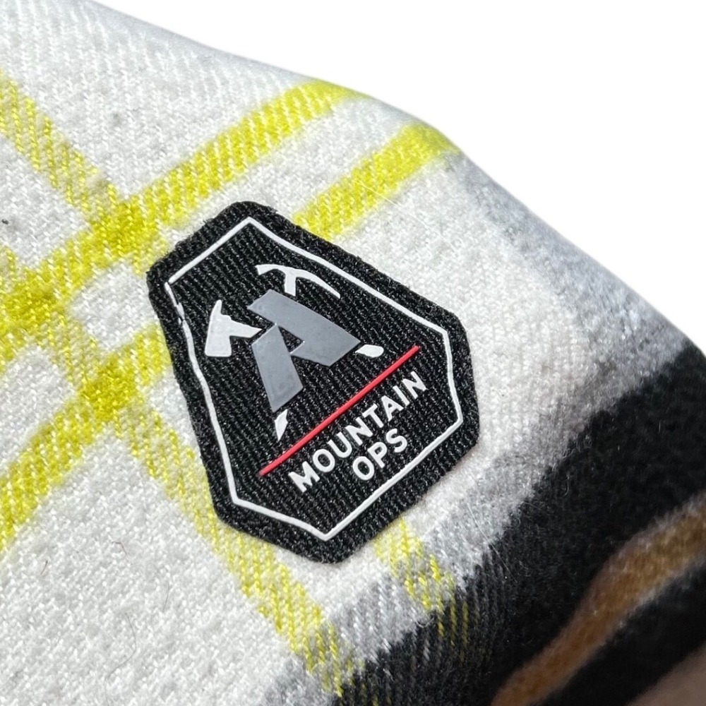 Eddie Bauer Mountain Ops Plaid Flannel Shirt Mens Large Yellow Black Classic Fit - Picture 3 of 6